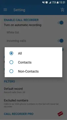 Auto Call Recorder android App screenshot 1