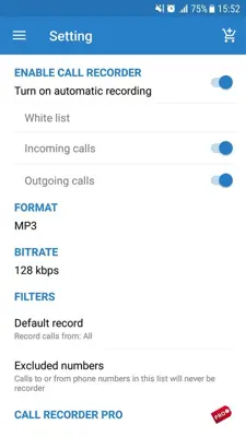 Auto Call Recorder android App screenshot 3